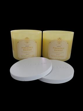 2pc White Barn Pineapple Mango 3-Wick Candle - NEW!!!
